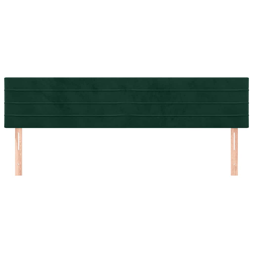 Kopfteile Dunkelgrün 160x5x78/88 cm Samt