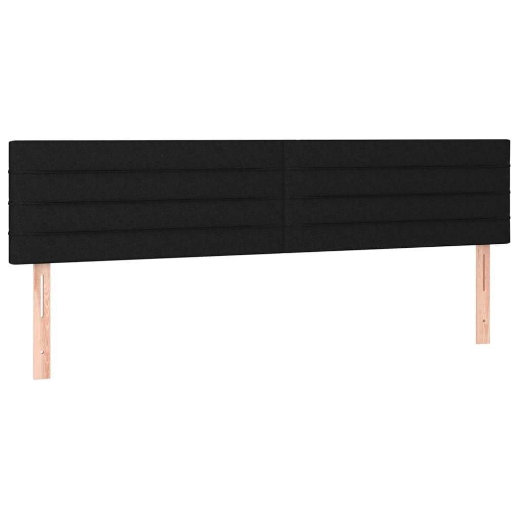 Kopfteile Schwarz 180x5x78/88 cm Stoff