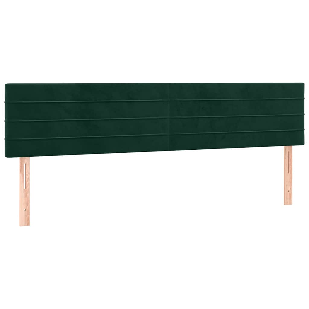 Kopfteile Dunkelgrün 180x5x78/88 cm Samt