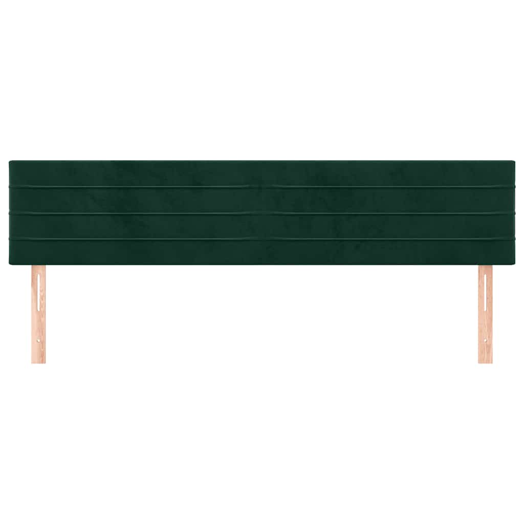 Kopfteile Dunkelgrün 180x5x78/88 cm Samt