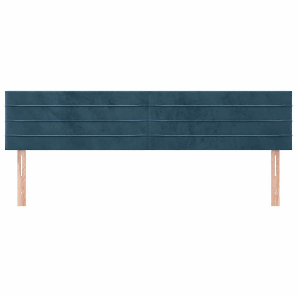 Kopfteile Dunkelblau 180x5x78/88 cm Samt