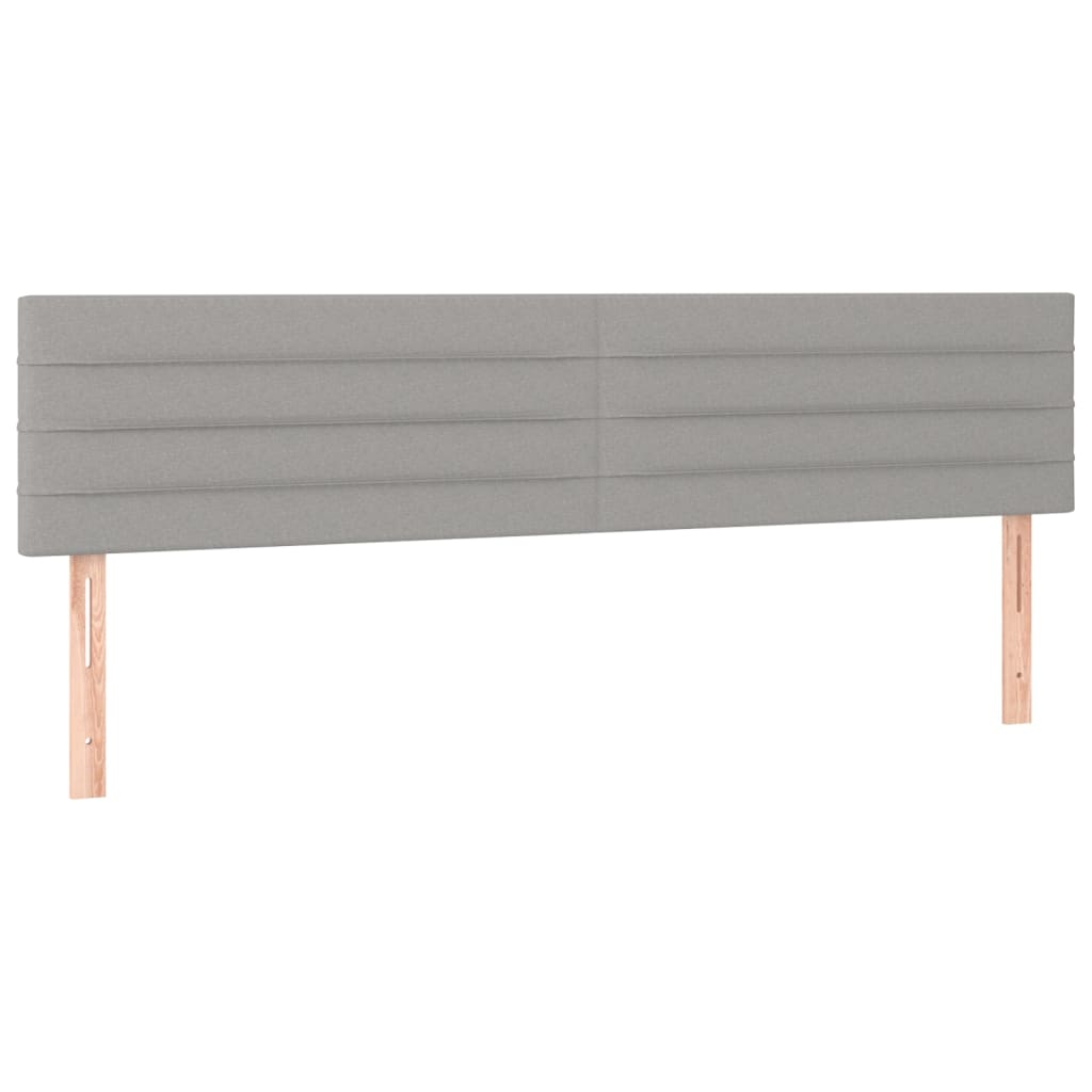 Kopfteile Hellgrau 200x5x78/88 cm Stoff