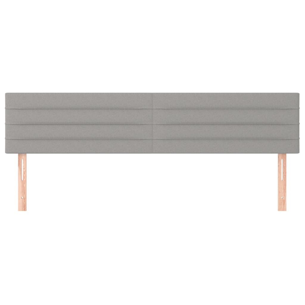 Kopfteile Hellgrau 200x5x78/88 cm Stoff