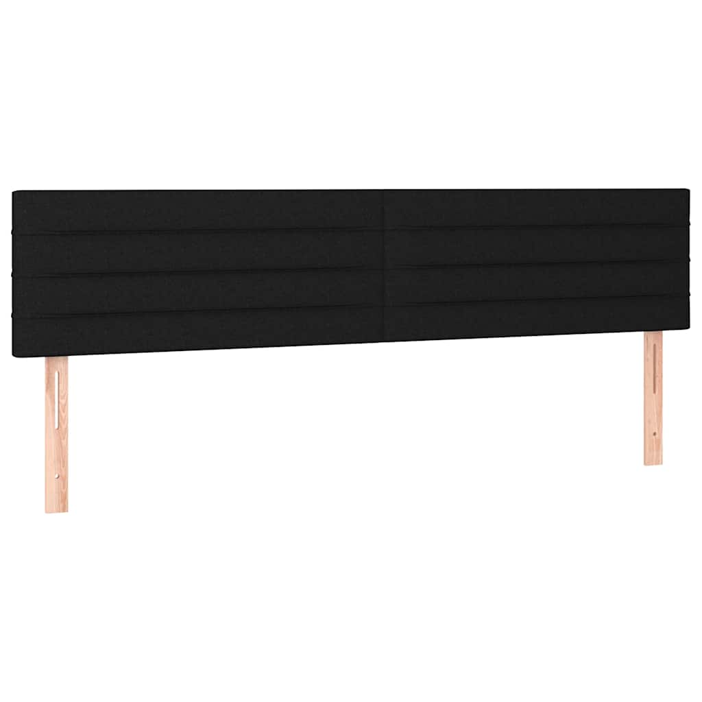 Kopfteile Schwarz 200x5x78/88 cm Stoff