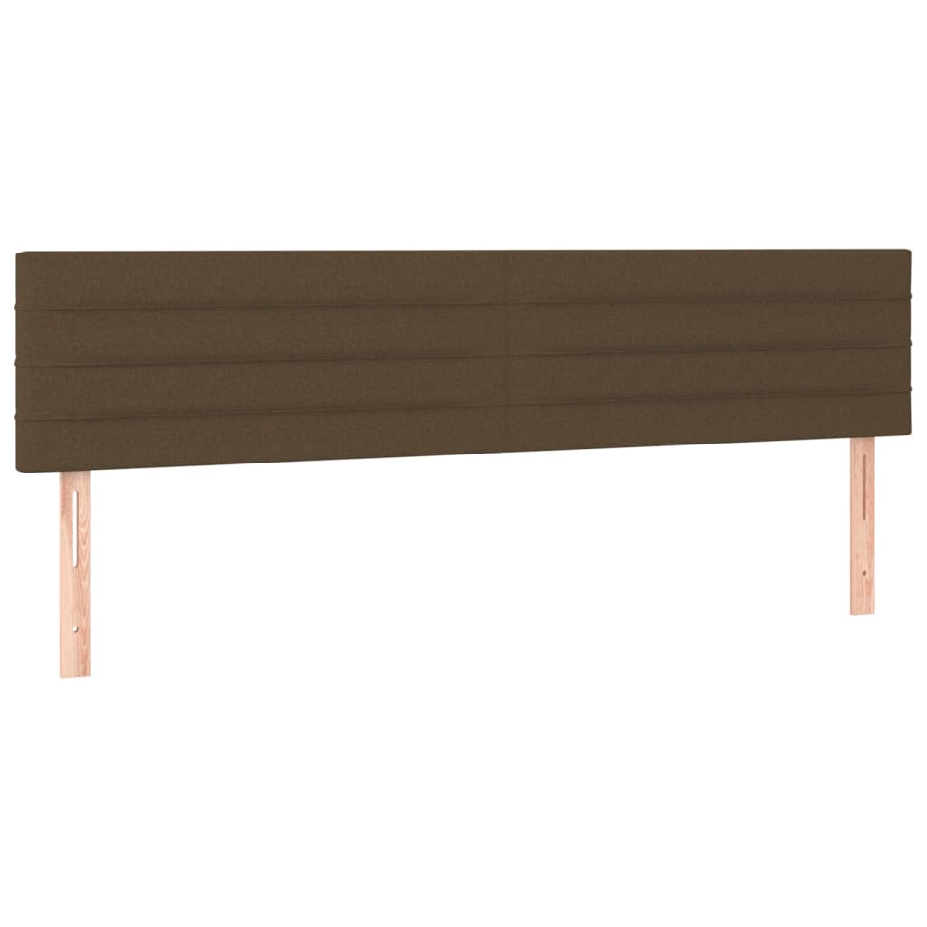 Kopfteile Dunkelbraun 200x5x78/88 cm Stoff