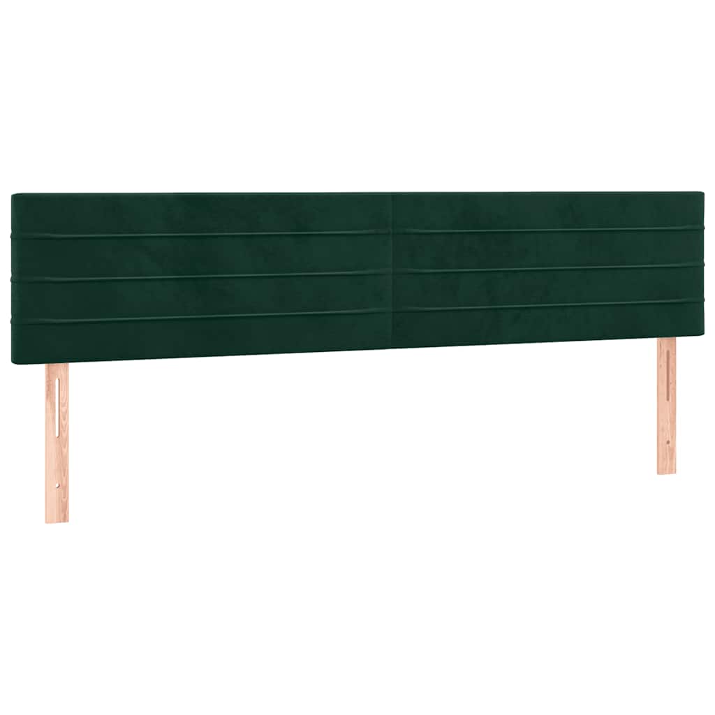 Kopfteile Dunkelgrün 200x5x78/88 cm Samt