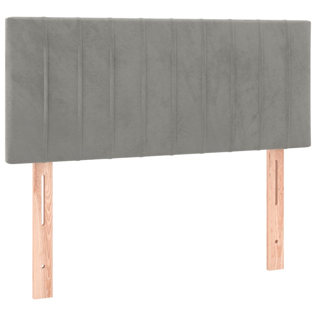 Kopfteil Hellgrau 100x5x78/88 cm Samt