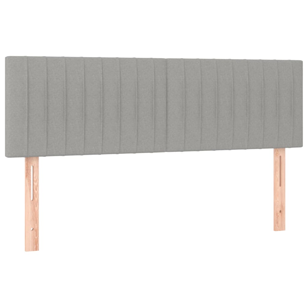 Kopfteile Hellgrau 144x5x78/88 cm Stoff