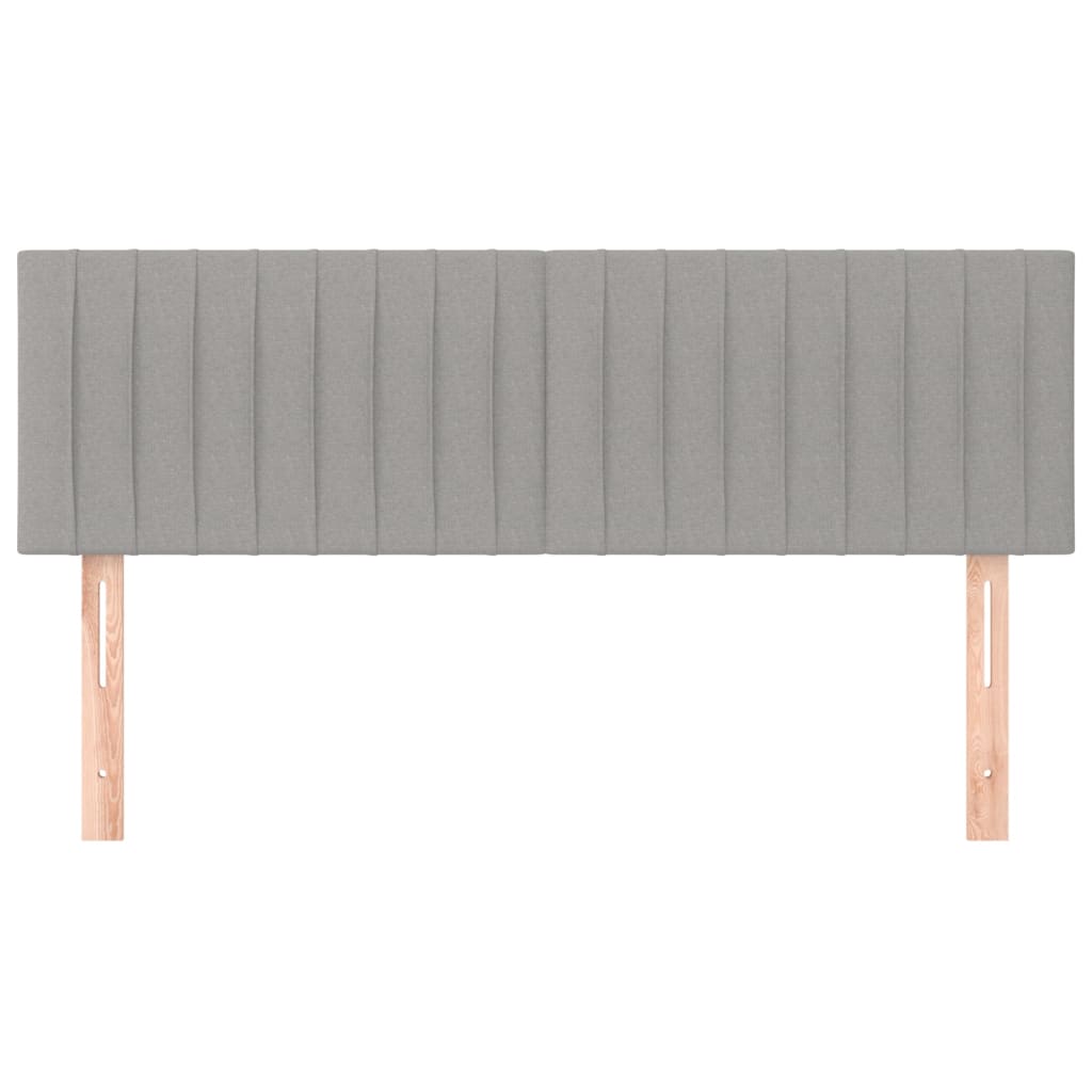 Kopfteile Hellgrau 144x5x78/88 cm Stoff