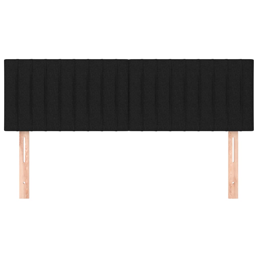 Kopfteile Schwarz 144x5x78/88 cm Stoff