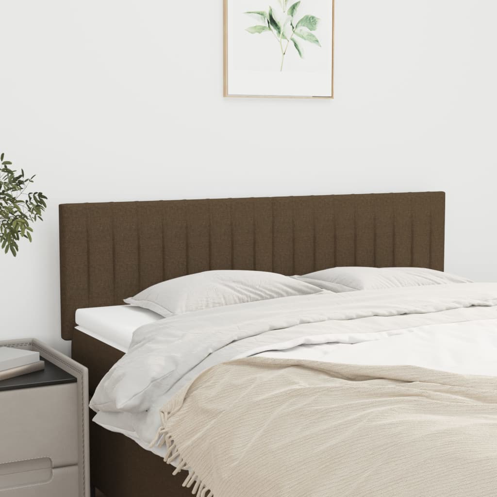 Kopfteile Dunkelbraun 144x5x78/88 cm Stoff