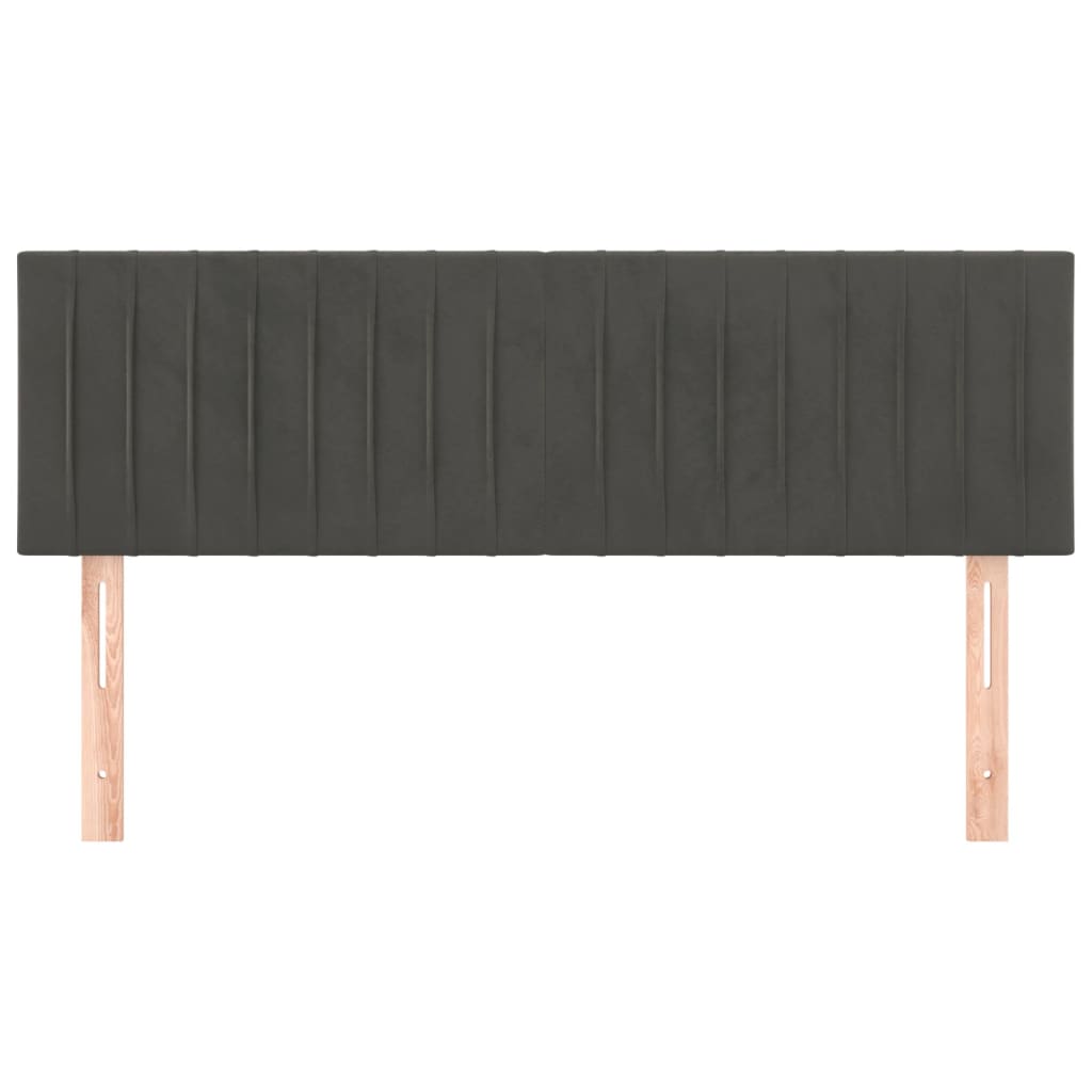 Kopfteile Dunkelgrau 144x5x78/88 cm Samt