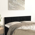 Kopfteile Schwarz 144x5x78/88 cm Samt