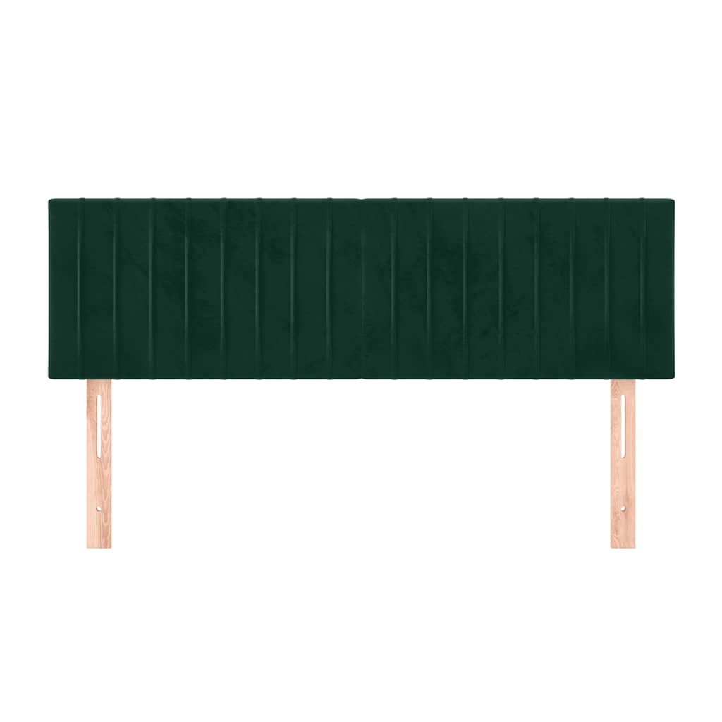 Kopfteile Dunkelgrün 144x5x78/88 cm Samt