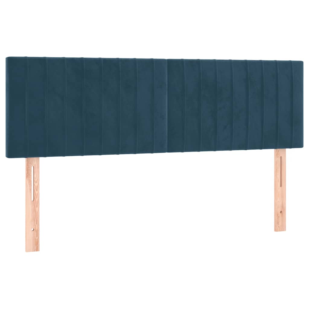 Kopfteile Dunkelblau 144x5x78/88 cm Samt
