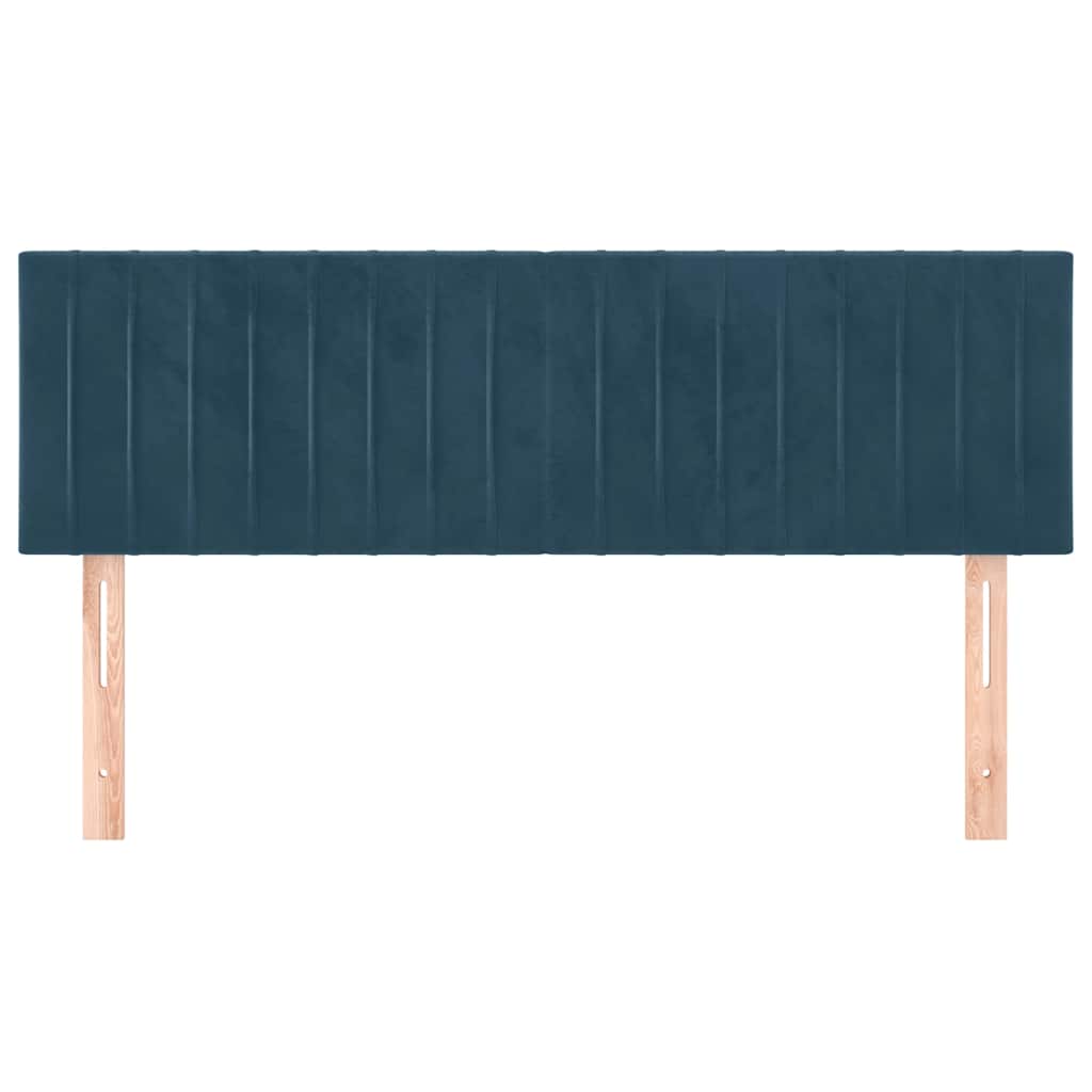 Kopfteile Dunkelblau 144x5x78/88 cm Samt
