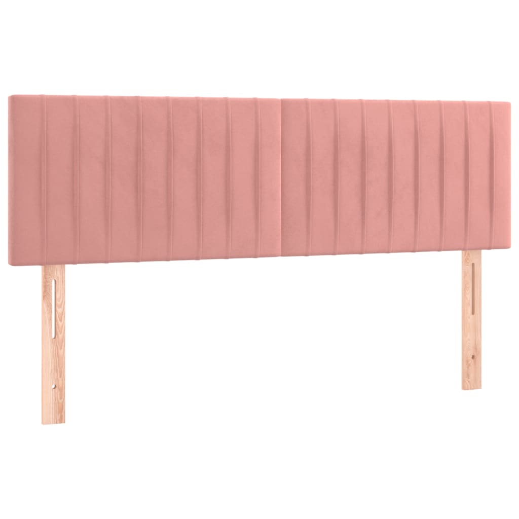 Kopfteile Rosa 144x5x78/88 cm Samt