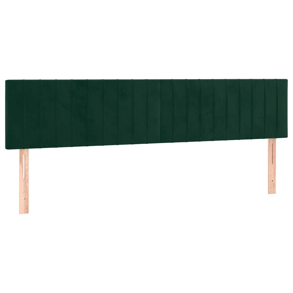 Kopfteile Dunkelgrün 160x5x78/88 cm Samt