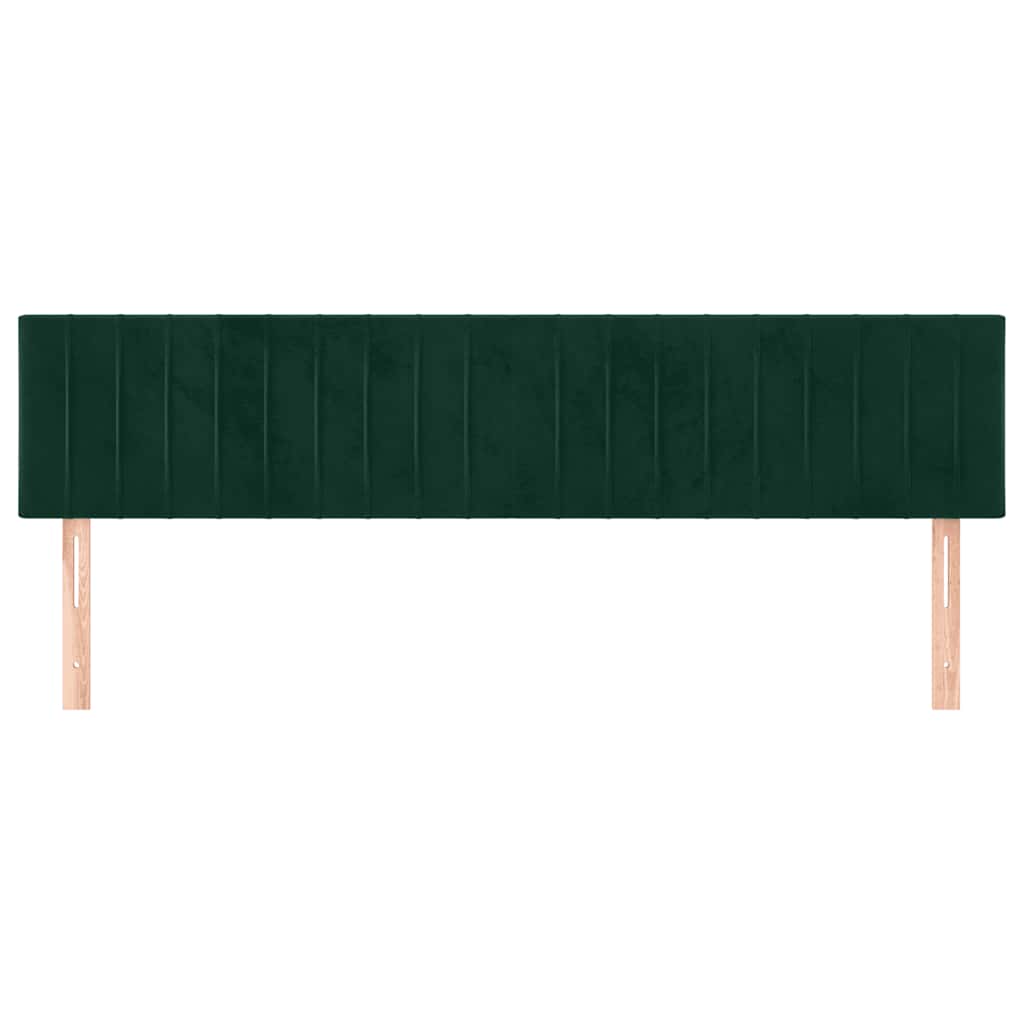 Kopfteile Dunkelgrün 160x5x78/88 cm Samt