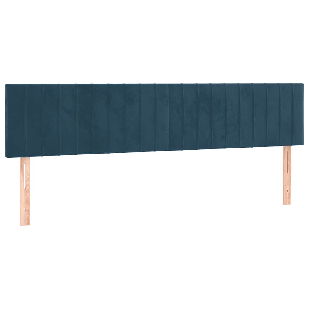 Kopfteile Dunkelblau 160x5x78/88 cm Samt
