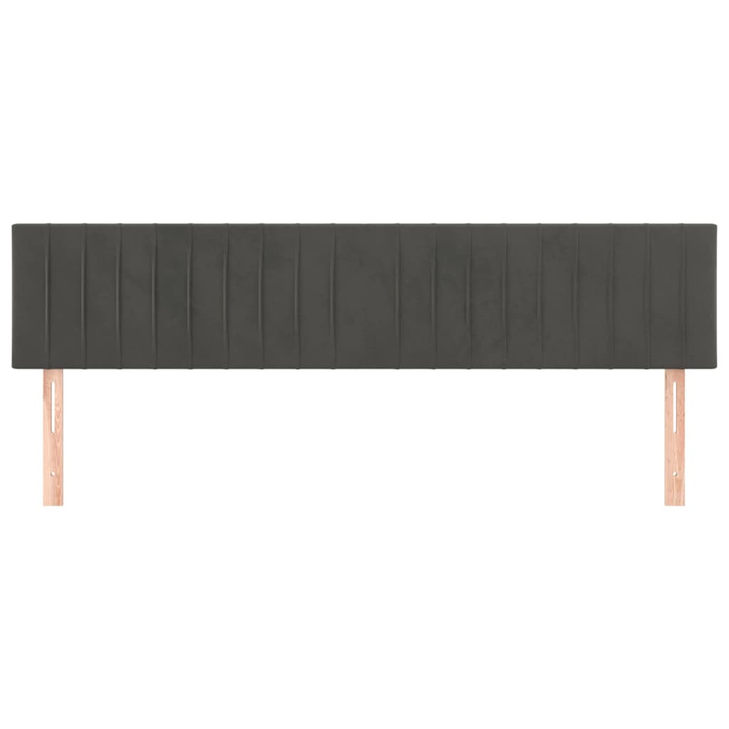 Kopfteile Dunkelgrau 180x5x78/88 cm Samt