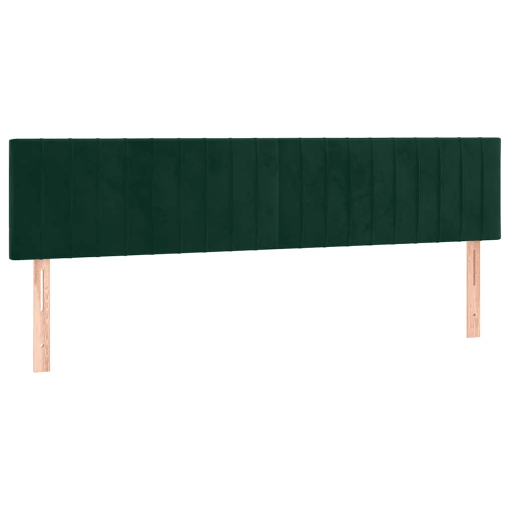 Kopfteile Dunkelgrün 180x5x78/88 cm Samt