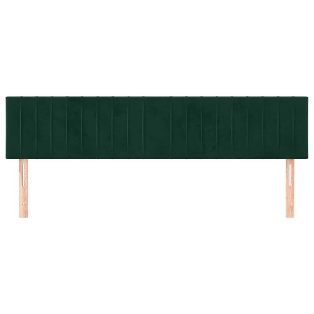 Kopfteile Dunkelgrün 180x5x78/88 cm Samt