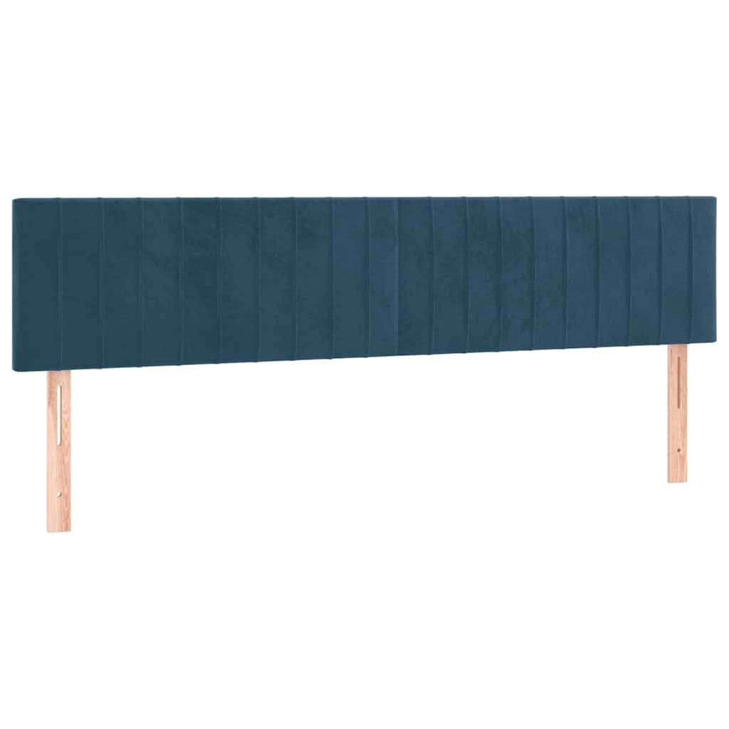 Kopfteile Dunkelblau 180x5x78/88 cm Samt