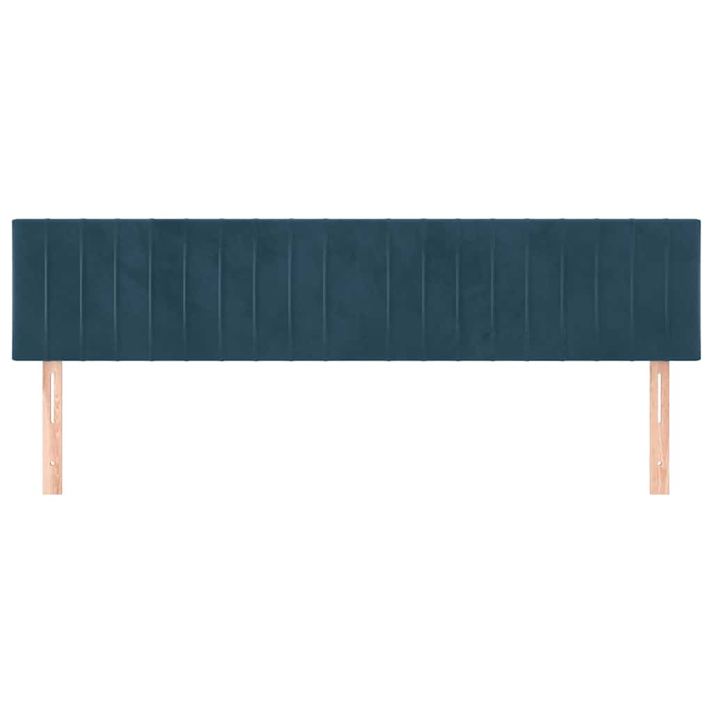 Kopfteile Dunkelblau 180x5x78/88 cm Samt