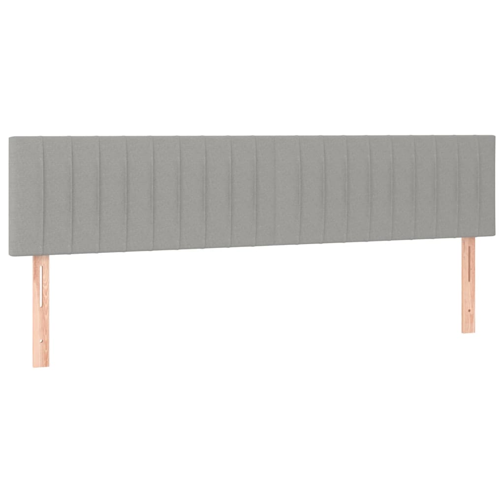 Kopfteile Hellgrau 200x5x78/88 cm Stoff