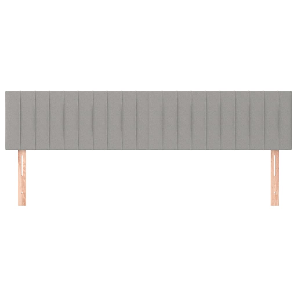 Kopfteile Hellgrau 200x5x78/88 cm Stoff