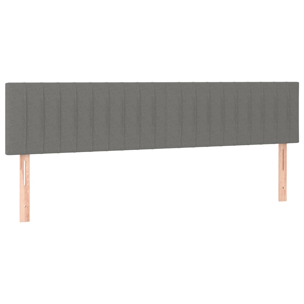 Kopfteile Dunkelgrau 200x5x78/88 cm Stoff