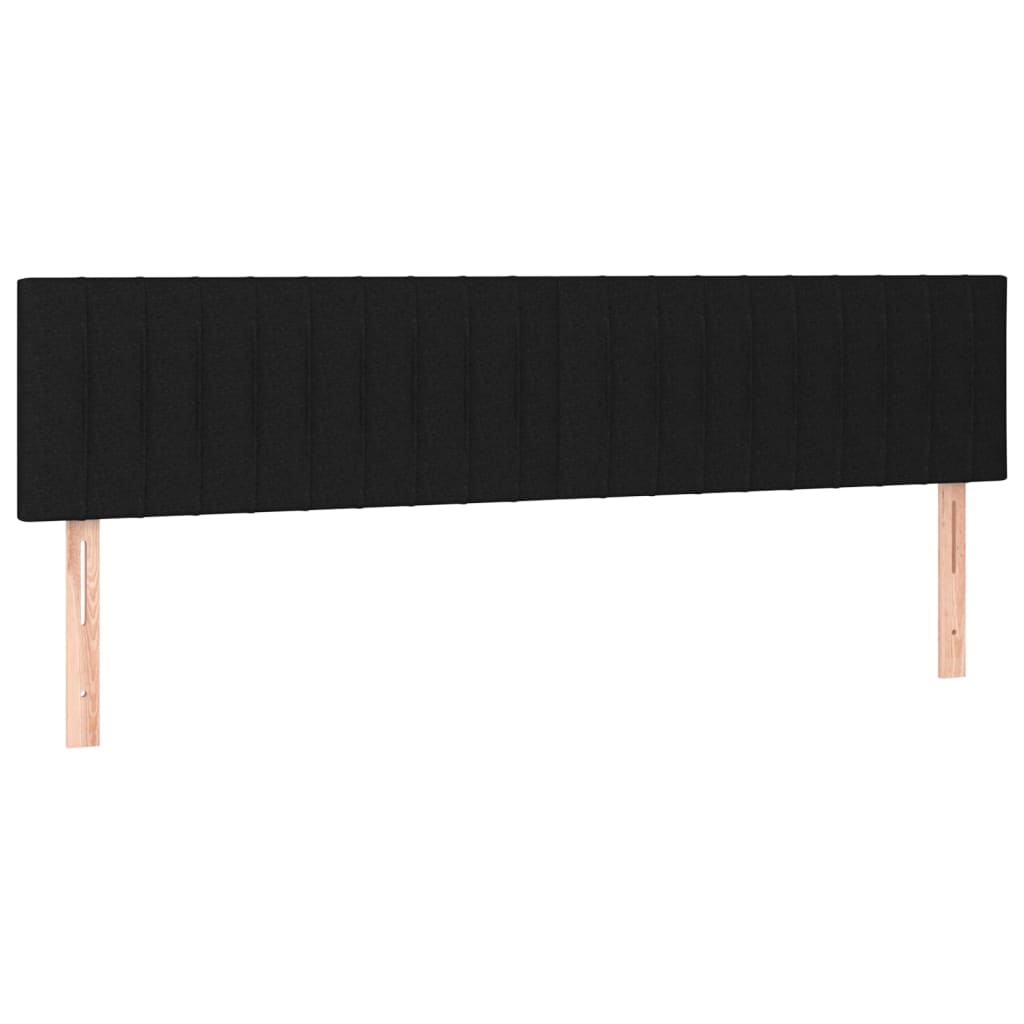 Kopfteile Schwarz 200x5x78/88 cm Stoff