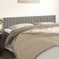 Kopfteile Hellgrau 200x5x78/88 cm Samt