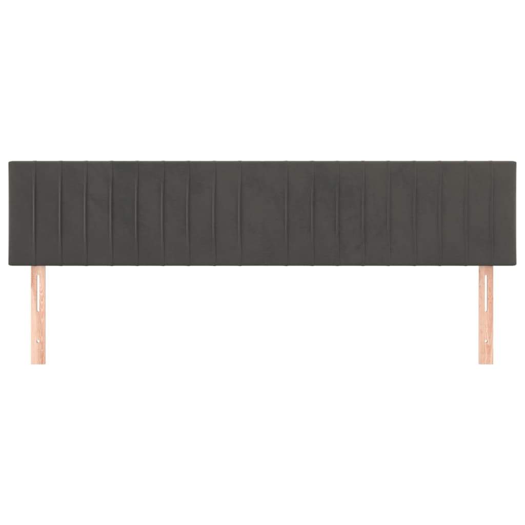 Kopfteile Dunkelgrau 200x5x78/88 cm Samt