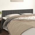 Kopfteile Dunkelgrau 200x5x78/88 cm Samt
