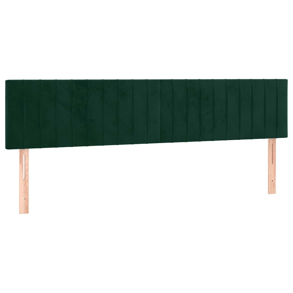 Kopfteile Dunkelgrün 200x5x78/88 cm Samt