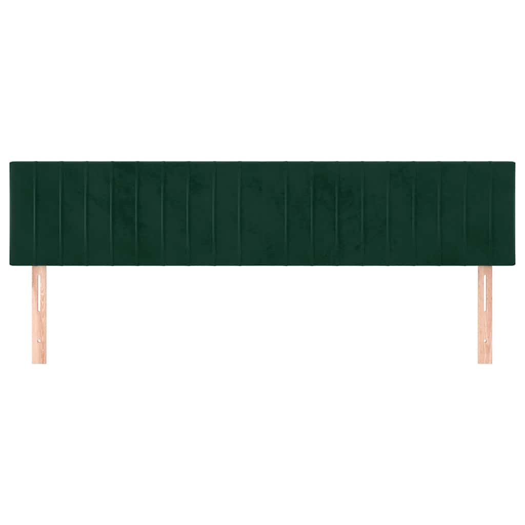 Kopfteile Dunkelgrün 200x5x78/88 cm Samt