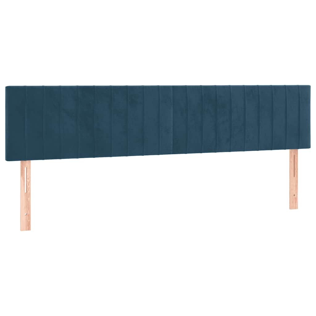 Kopfteile Dunkelblau 200x5x78/88 cm Samt