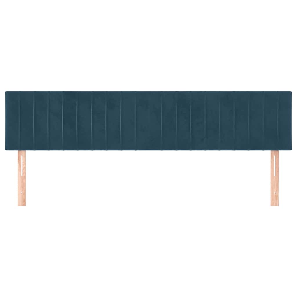 Kopfteile Dunkelblau 200x5x78/88 cm Samt