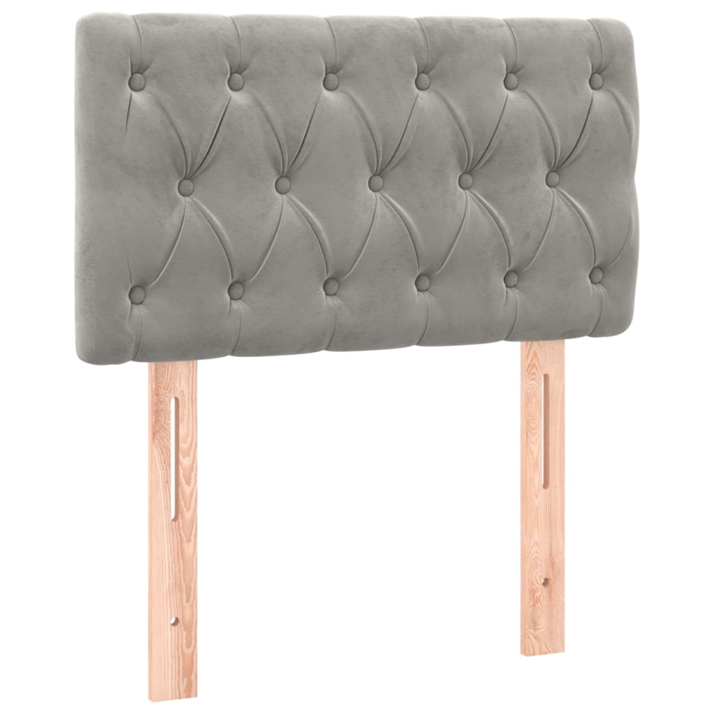 Kopfteil Hellgrau 80x7x78/88 cm Samt