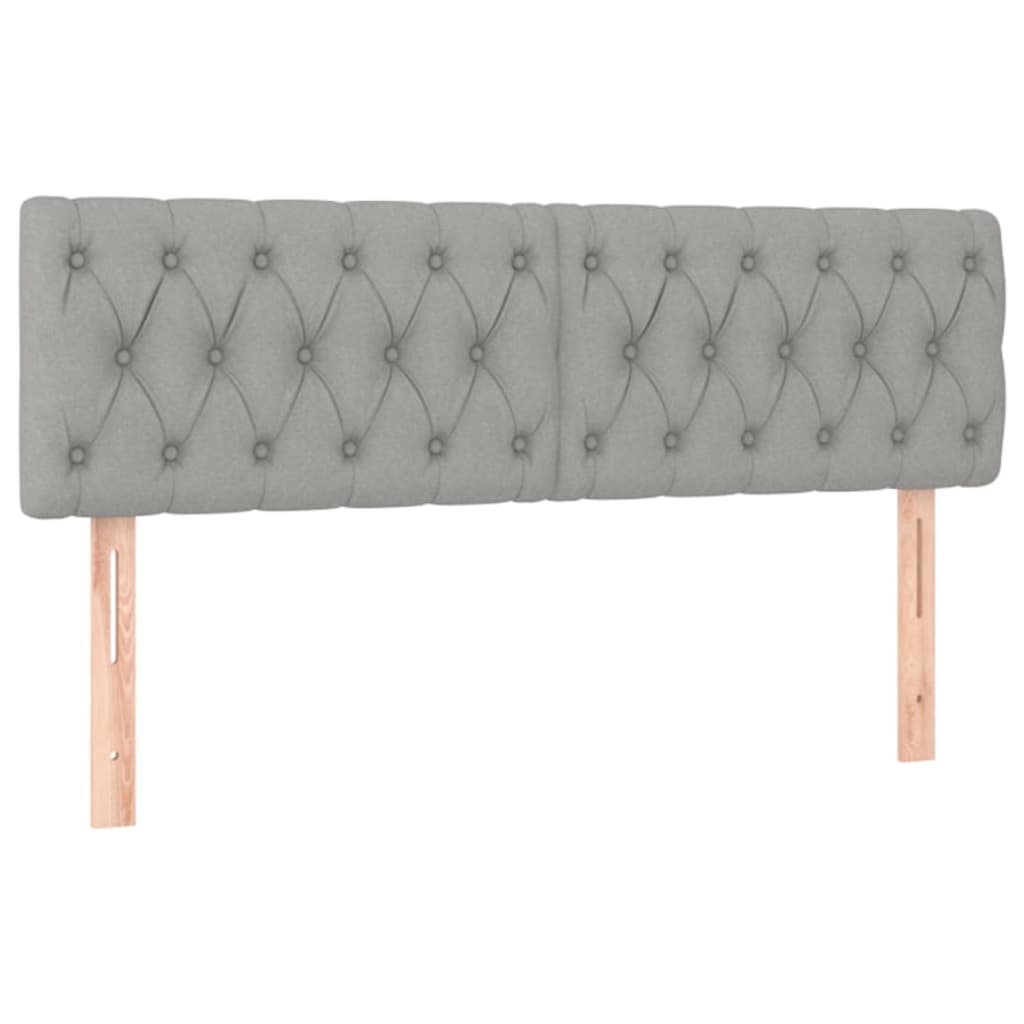 Kopfteile Hellgrau 144x7x78/88 cm Stoff