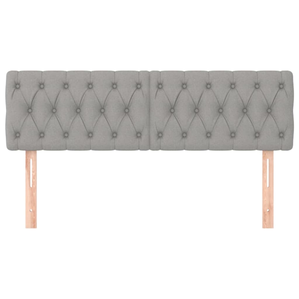 Kopfteile Hellgrau 144x7x78/88 cm Stoff
