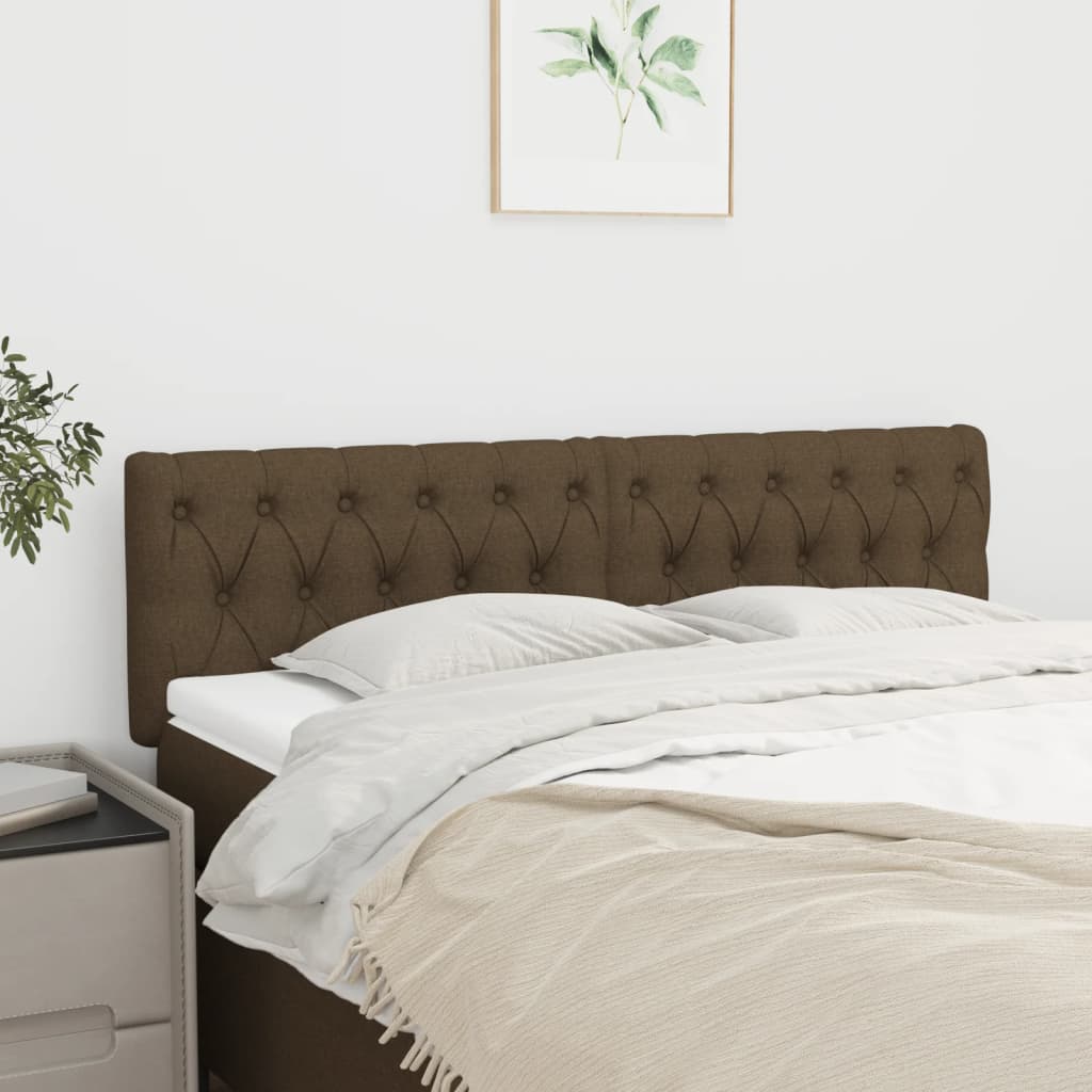 Kopfteile Dunkelbraun 144x7x78/88 cm Stoff