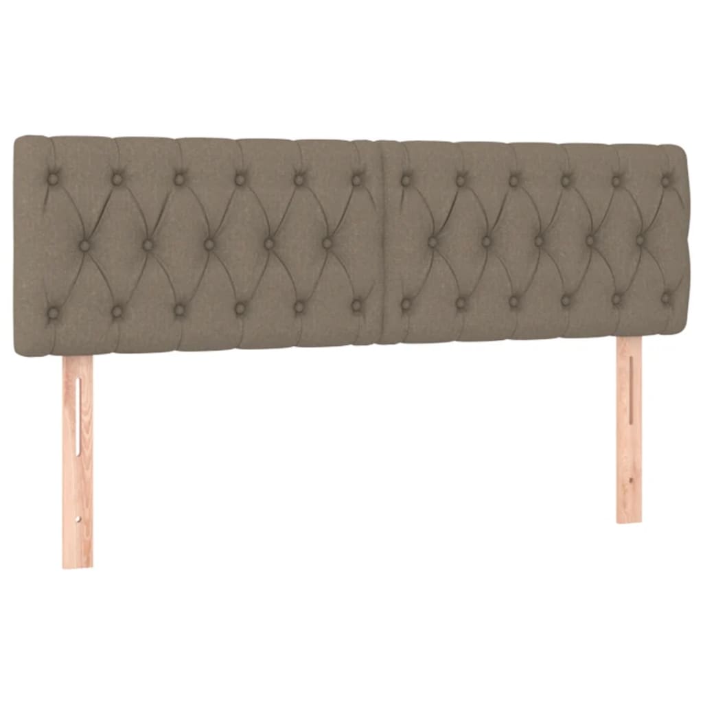 Kopfteile Taupe 144x7x78/88 cm Stoff