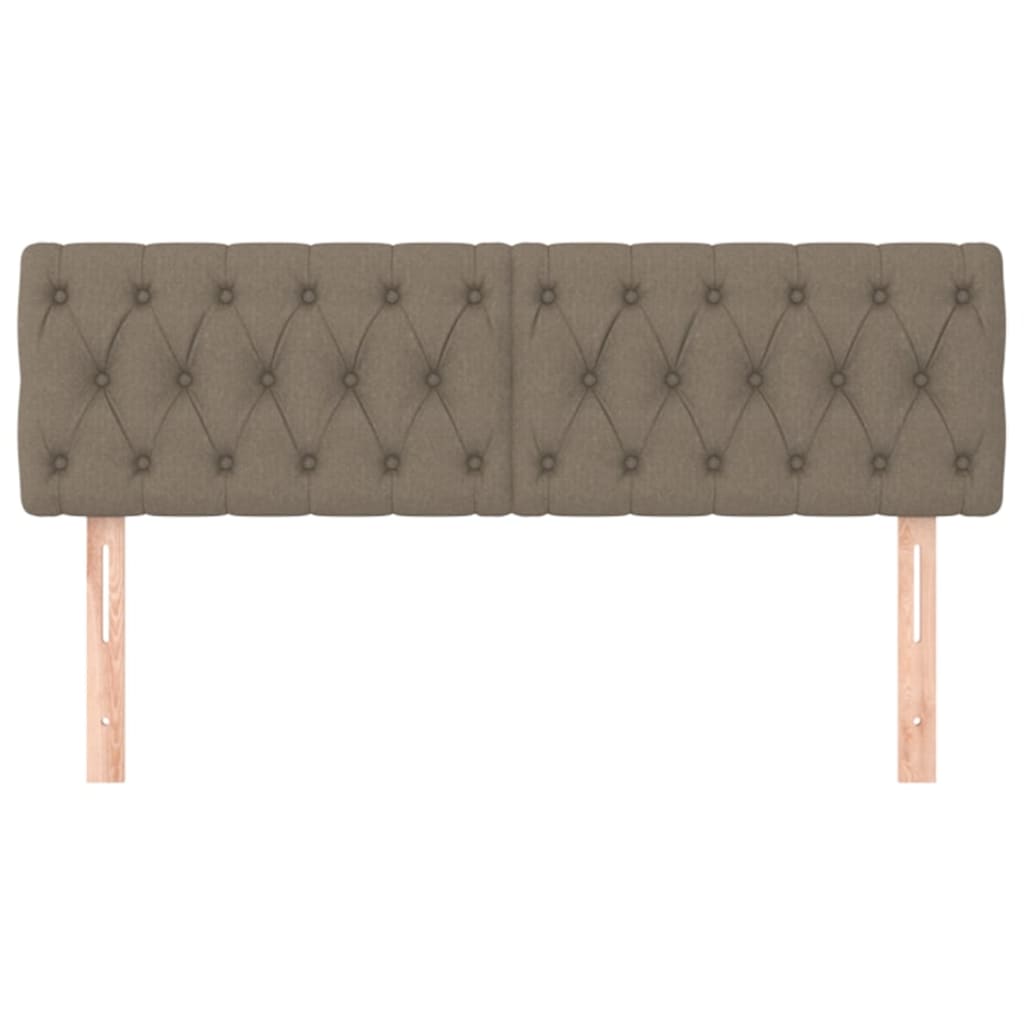 Kopfteile Taupe 144x7x78/88 cm Stoff
