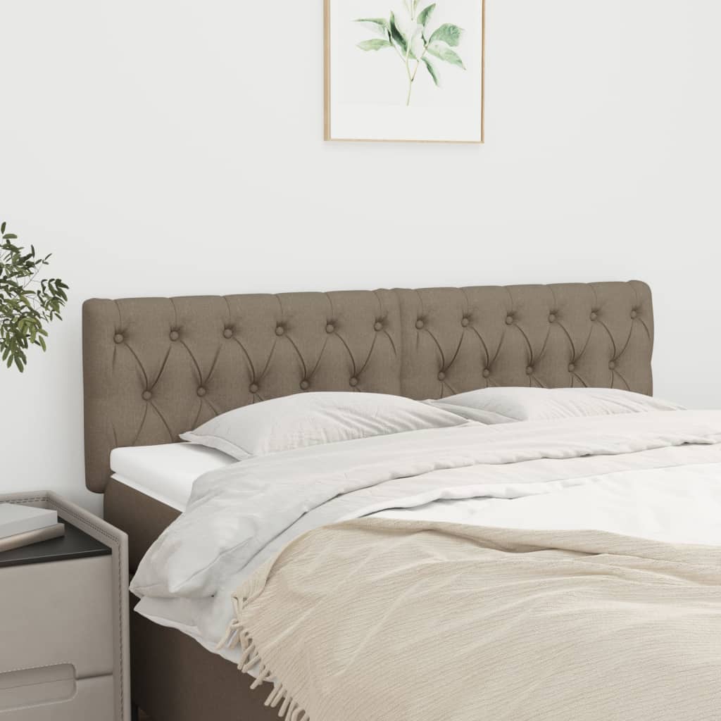 Kopfteile Taupe 144x7x78/88 cm Stoff