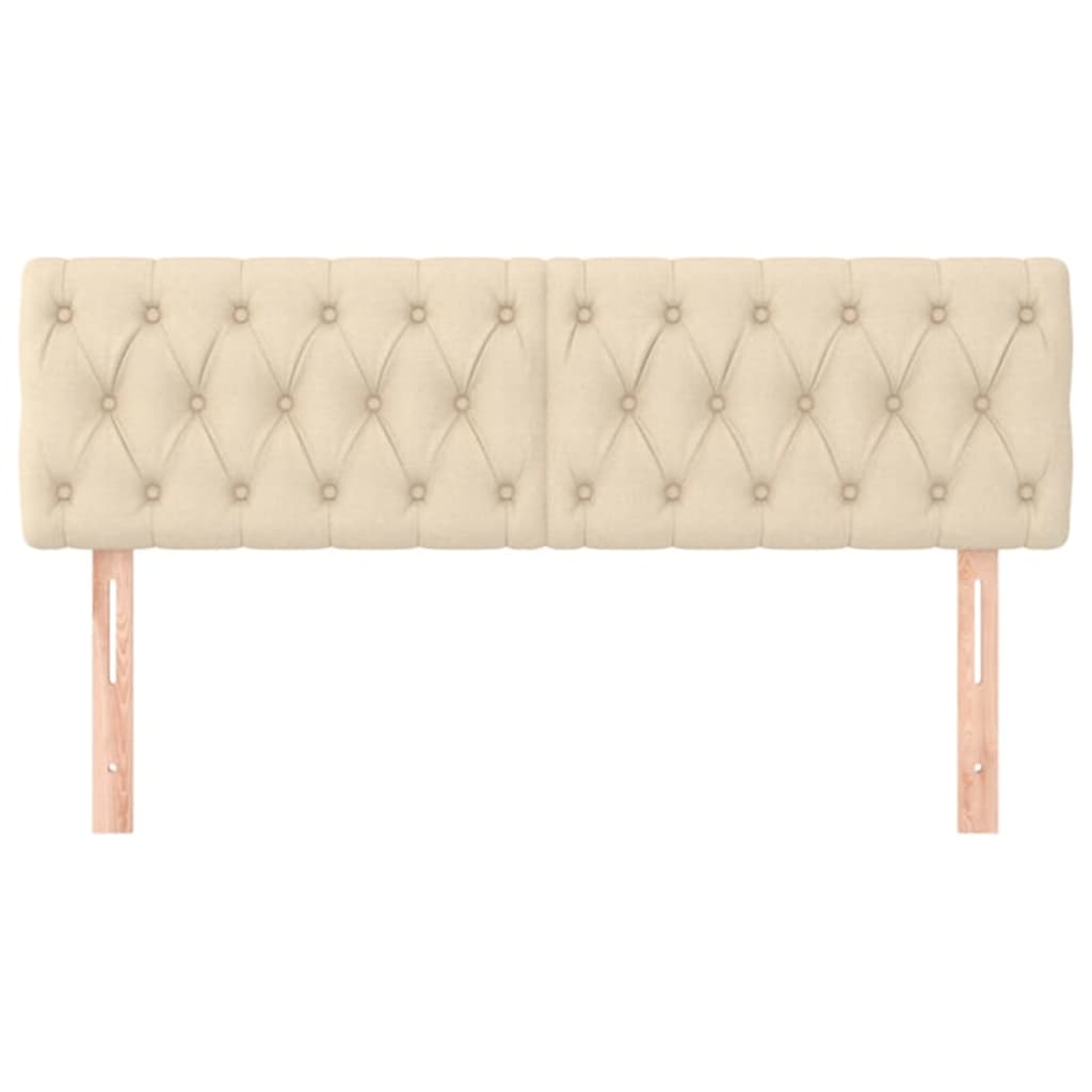 Kopfteile Creme 144x7x78/88 cm Stoff