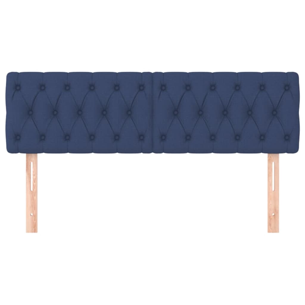 Kopfteile Blau 144x7x78/88 cm Stoff