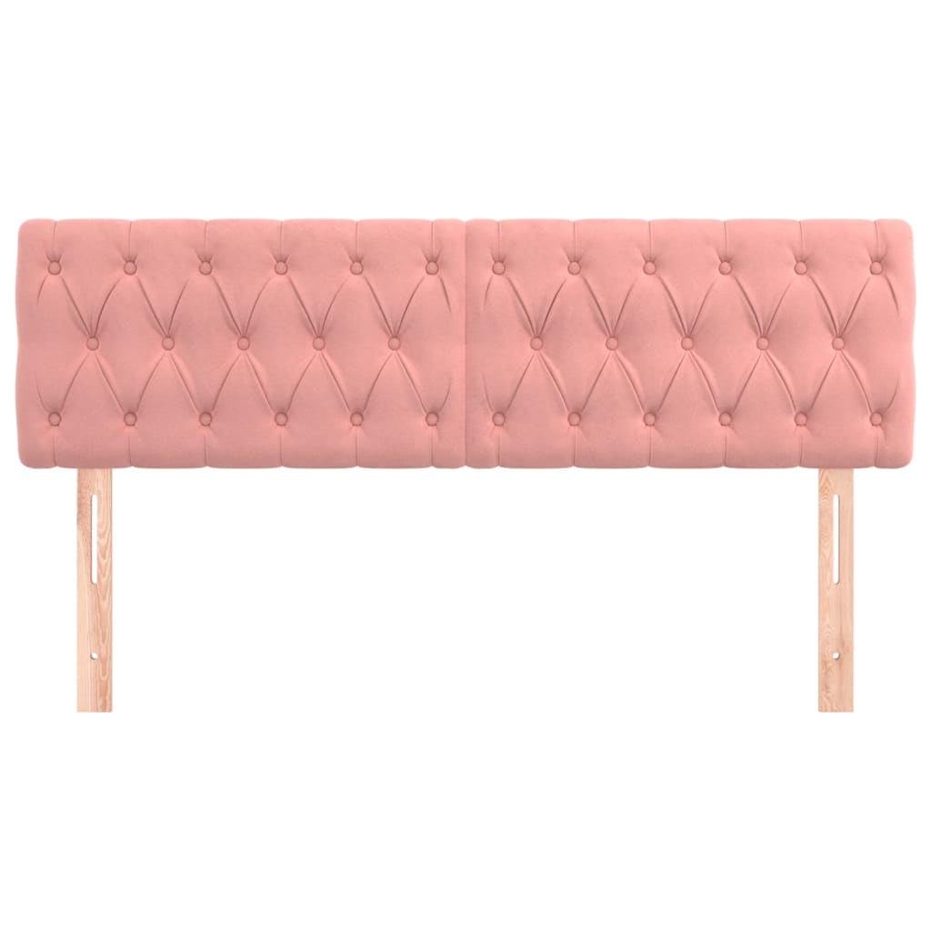 Kopfteile Rosa 144x7x78/88 cm Samt